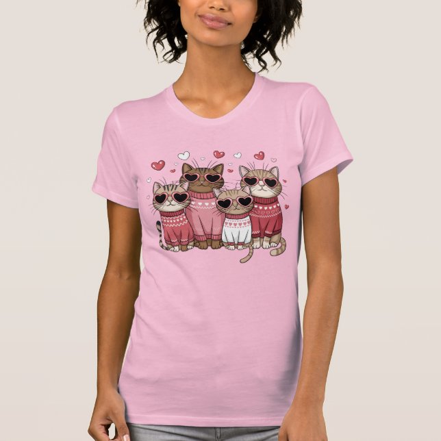 Camiseta Gatos de San Valentín (Anverso)