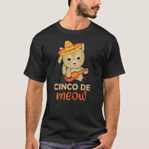 Camiseta Gatos de Sombrero Mexicanos: Cat Cinco de Meow