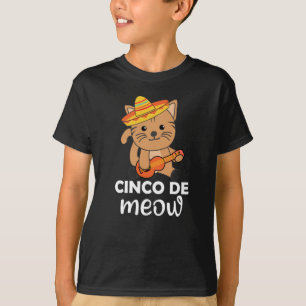 Camiseta Gatos de Sombrero Mexicanos: Cat Cinco de Meow