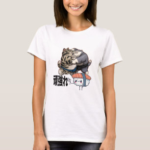 Camiseta Gatos de sumo peleando por Kawaii Sushi Japonés