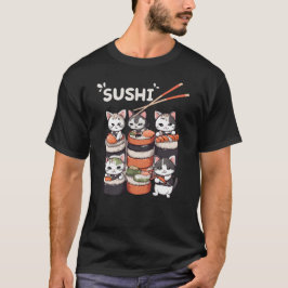 Camiseta Gatos de sushi
