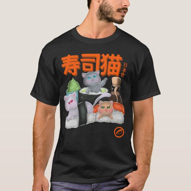 Camiseta gatos de sushi (Anverso)