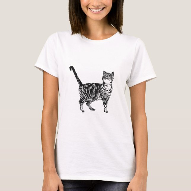 Camiseta Gatos de Tabby Gatos mascotas lindos a rayas camis (Anverso)