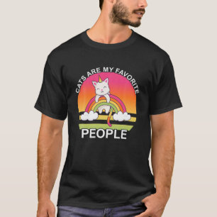 Camiseta Gatos De Unicornio Son Mi Gente Favorita Arcoiris