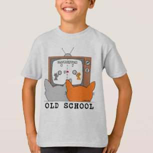 Camiseta Gatos de videojuegos retro a la antigua