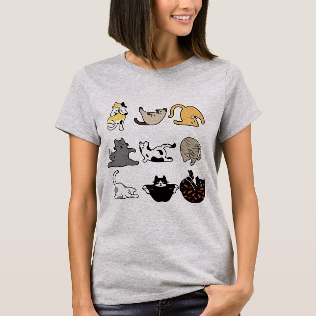 Camiseta Gatos de yoga (Anverso)