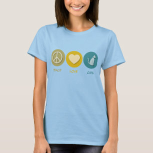 Camiseta Gatos del amor de la paz