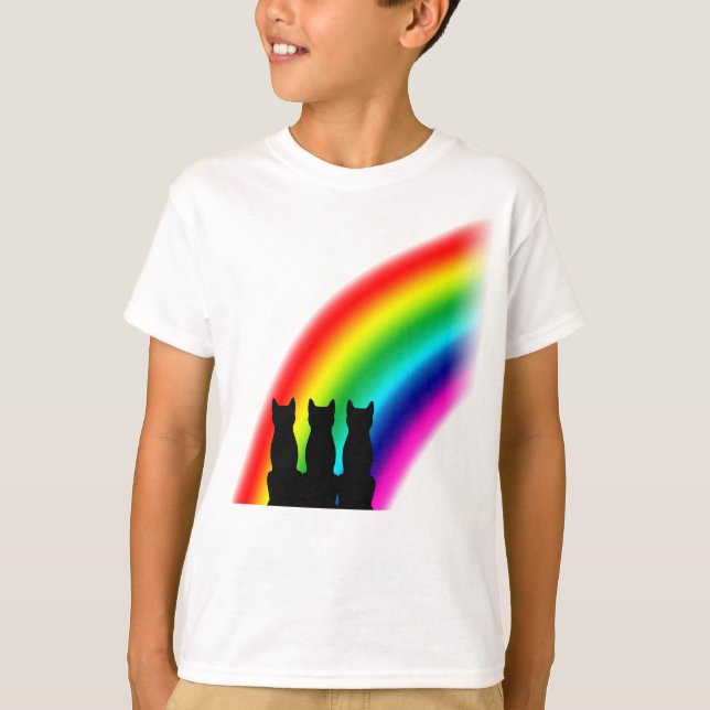 Camiseta Gatos del arco iris (Anverso)