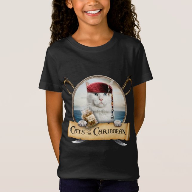 Camiseta Gatos del Caribe - Gato blanco lindo para la Navid (Anverso)