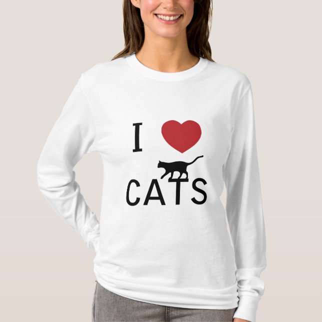 Camiseta gatos del corazón i (Anverso)