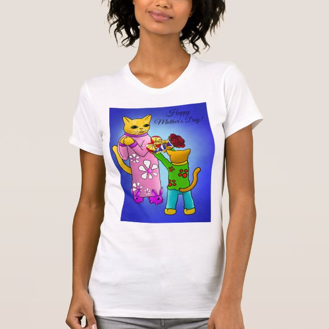 Camiseta Gatos del Día de la Madre (Anverso)