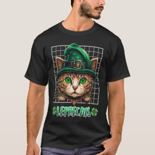 Camiseta gatos del día de San Patricio duendes gatitos