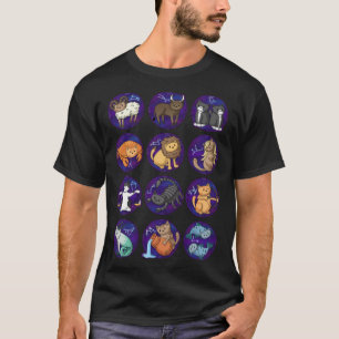 Camiseta Gatos Del Zodiaco