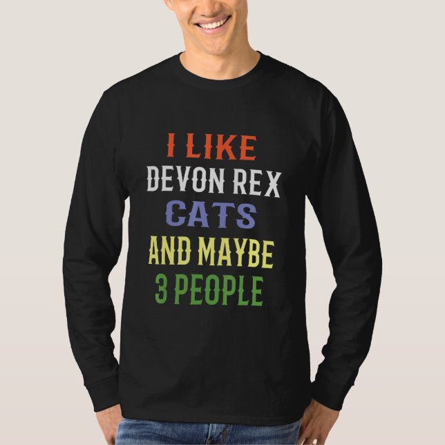 Camiseta Gatos Devon Rex Me Gustan Los Gatos Devon Rex Y Qu (Anverso)