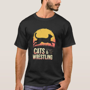 Camiseta Gatos dinámicos y energía de lucha libre