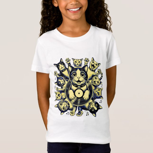 Camiseta Gatos divertidos (Anverso)