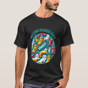 Camiseta Gatos Divertidos Bacterias Meowcrobiología Microbi