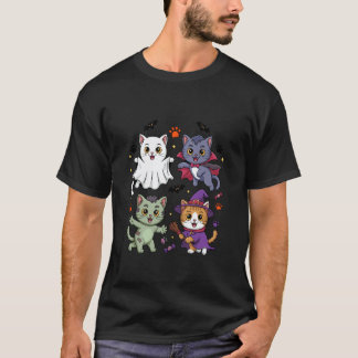 Camiseta Gatos divertidos de Halloween disfrazados