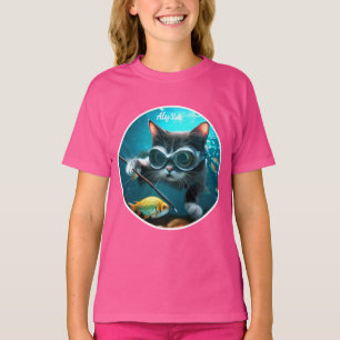 Camiseta Gatos divertidos en el acuario