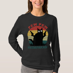 Camiseta Gatos divertidos hacen un par de pew madafakas gat