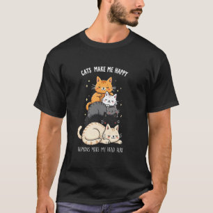 Camiseta Gatos Divertidos - Los Humanos Dan Dolor De Cabeza