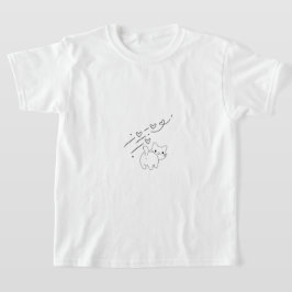 Camiseta Gatos Divertidos Minimalistas para Niños