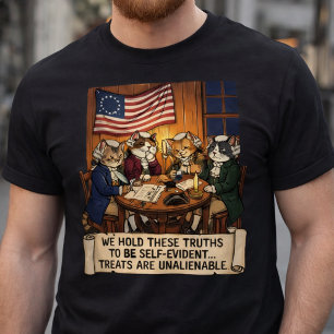 Camiseta Gatos Divertidos Padres Fundadores 250 Aniversario