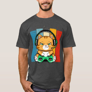Camiseta Gatos divertidos para jugadores amantes de gatos K