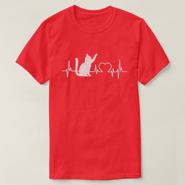 Camiseta Gatos divertidos para las mujeres - Corazón de ama (Diseño del anverso)
