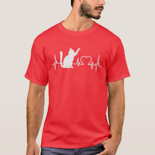 Camiseta Gatos divertidos para las mujeres - Corazón de ama