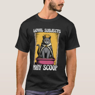 Camiseta Gatos Divertidos Súbditos Leales Pueden Limpiar la