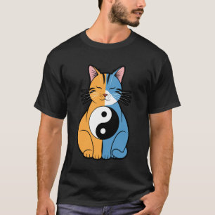 Camiseta Gatos divertidos y adorables del yin y yang chinos