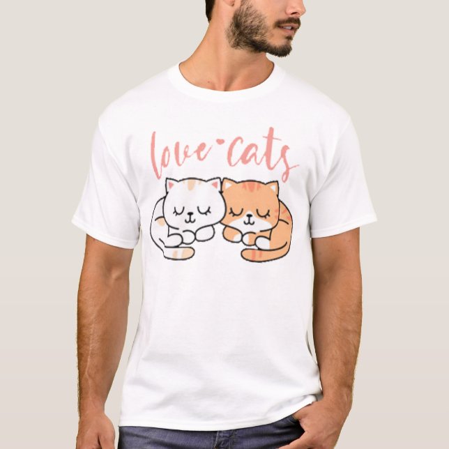 Camiseta Gatos dormidos cortos 1 (Anverso)