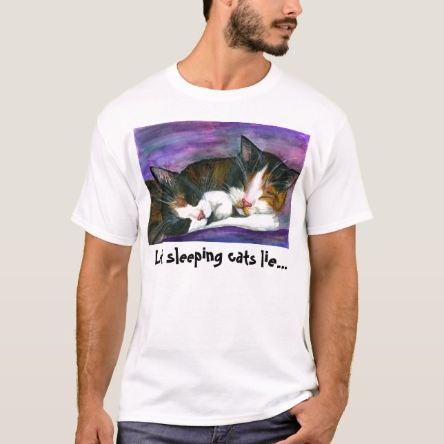 Camiseta Gatos el dormir Let… (Anverso)