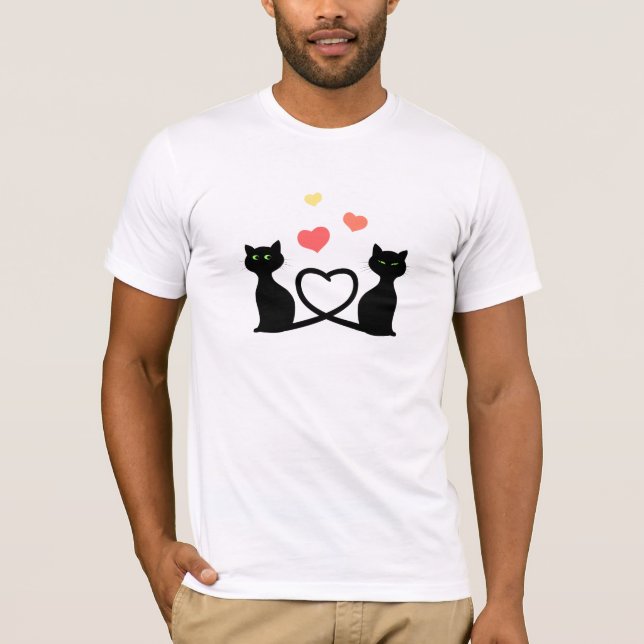 Camiseta Gatos en amor (Anverso)