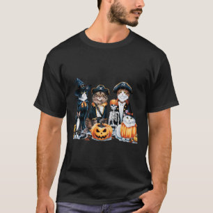 Camiseta Gatos En Disfraces Caen Temporada Halloween Fun Ca