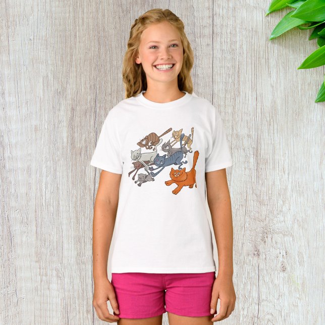 Camiseta Gatos en ejecución (Subido por el creador)