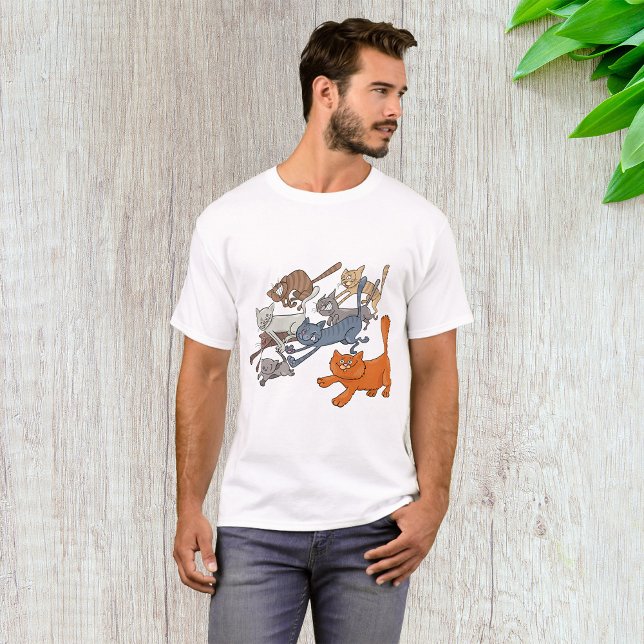 Camiseta Gatos en ejecución (Subido por el creador)