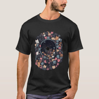 Camiseta Gatos En El Agujero Negro Gato Gato Mamá Papá