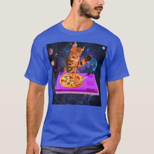 Camiseta Gatos En El Espacio Astral Diseño Cósmico Astronau