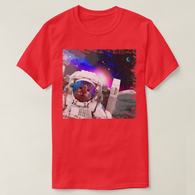 Camiseta Gatos En El Espacio Astral Diseño Cósmico Astronau (Diseño del anverso)