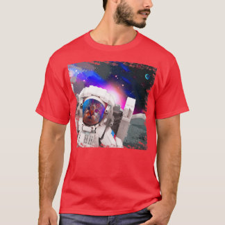 Camiseta Gatos En El Espacio Astral Diseño Cósmico Astronau