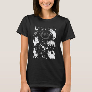 Camiseta Gatos En El Espacio Gráfico Retro Gato Vintage