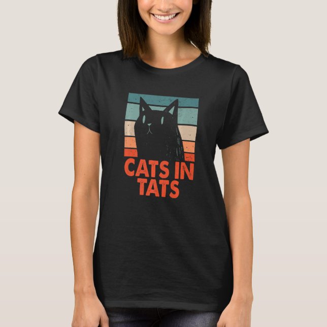 Camiseta Gatos en gatos Gato Gato Tattoo Amante Gato Tatuaj (Anverso)
