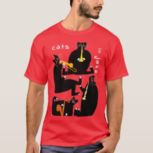 Camiseta Gatos en Jazz