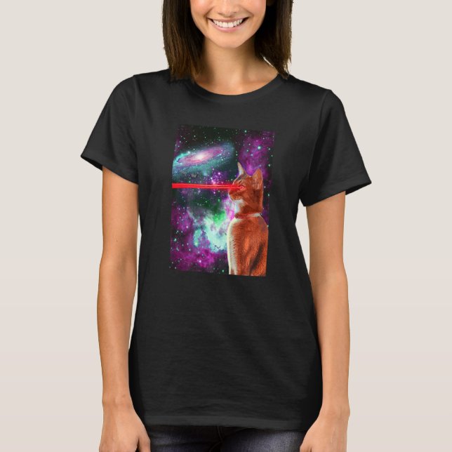 Camiseta Gatos En La Galaxia Astral Astronauta Espacial 3 (Anverso)