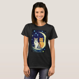 CAMISETA GATOS EN LA LUNA