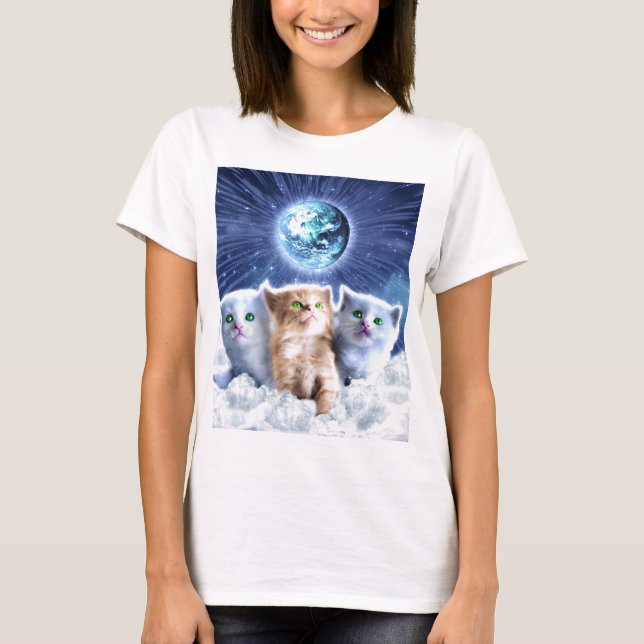 Camiseta Gatos en la nube (Anverso)