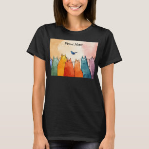 Camiseta Gatos en Modo Foco – Arte de Citas Divertidas de G