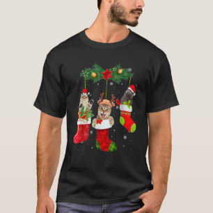 Camiseta Gatos En Navidades Enfrentan Gato De La Familia Pa
